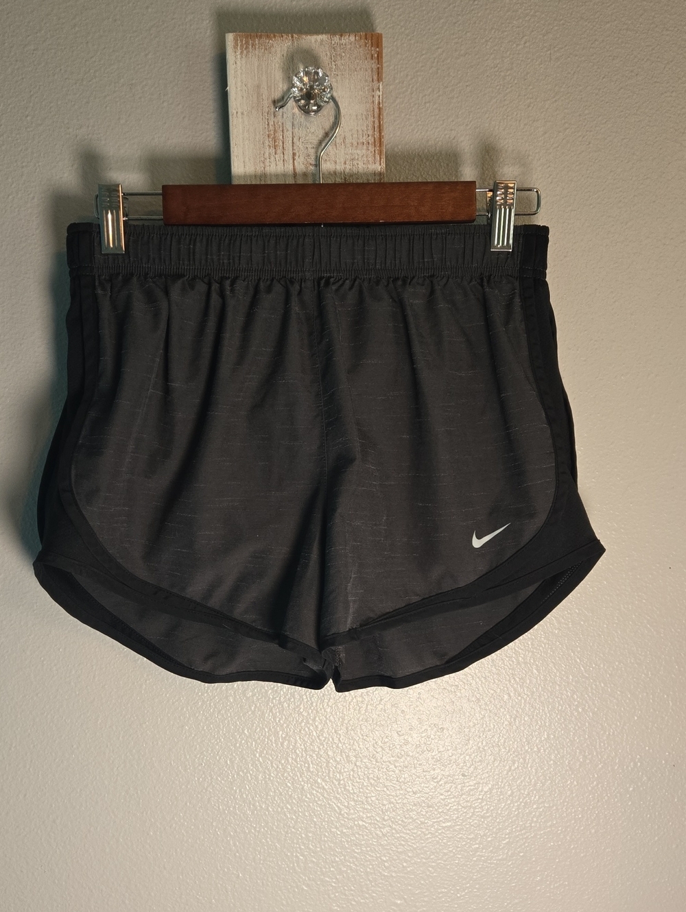 Nike Women’s Black Athletic Running Shorts with Reflective Swoosh Size Medium